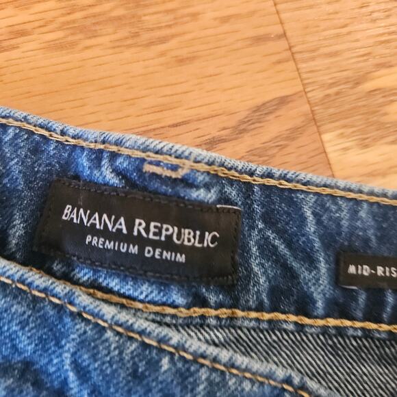 Banana Republic Premium Denim Mid Rise Loose Stove Pipe Jeans Size 30 - Picture 4 of 8